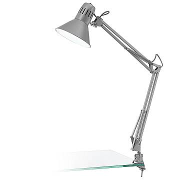 Lampada Da Tavolo Contemporanea Firmo Acciaio Argento 1 Luce E27