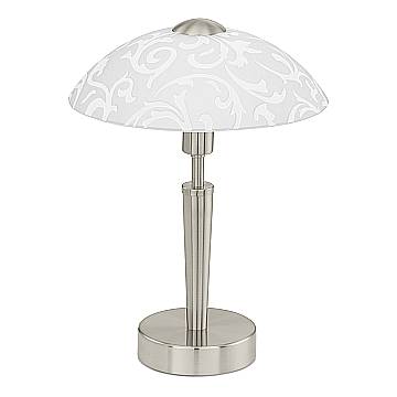 Lampada Da Tavolo Contemporanea Solo Acciaio Nichel Satinato 1 Luce E14