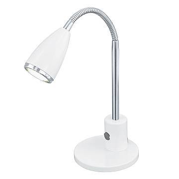 Lampada Da Tavolo Contemporanea Fox Acciaio Bianco 1 Luce Gu10 2,8W Lampada Da Tavolo Contemporanea Fox Acciaio Bianco 1 Luce Gu10 2,8W