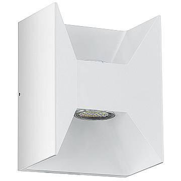 Applique Esterno Moderna Morino Alluminio Bianco Led