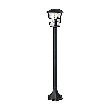 Paletto Esterno Moderno Aloria Alluminio Nero 1 Luce E27