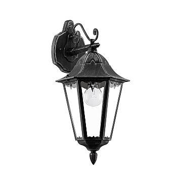 Applique Esterno Verso Basso Classica Navedo Alluminio Nero 1 Luce E27