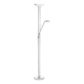 Piantana Moderna Baya Led Acciaio Cromo Luce Led Integrato 20W