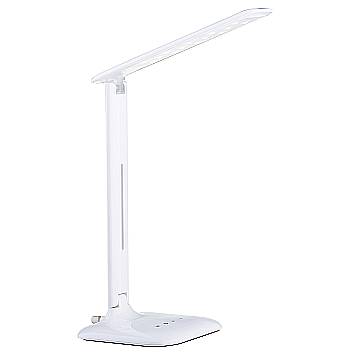Lampada Da Tavolo Moderna Caupo Policarbonato Bianco Luce Led Integrato 2,1W