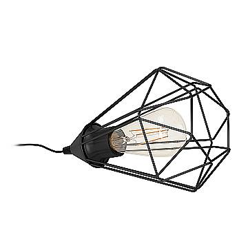 Lampada Da Tavolo Vintage Tarbes Acciaio Nero 1 Luce E27