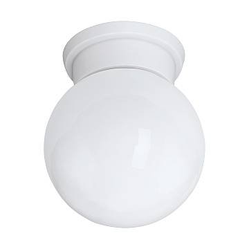 Plafoniera Contemporanea Durelo Policarbonato Bianco 1 Luce E27