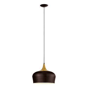 Lampadario A Sospensione Minimal Obregon Acciaio Marrone Crema 1 Luce E27 Lampadario A Sospensione Minimal Obregon Acciaio Marrone Crema 1 Luce E27