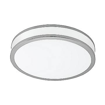 Plafoniera Moderna Palermo 2 Acciaio Bianco Luce Led Integrato 15,6W