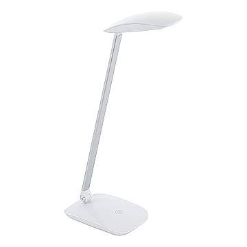 Lampada Da Tavolo Minimal Cajero Policarbonato Bianco Luce Led Integrato 4,8W