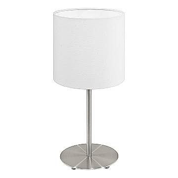 Lampada Da Tavolo Moderna Pasteri Acciaio Nichel Satinato Luce E14