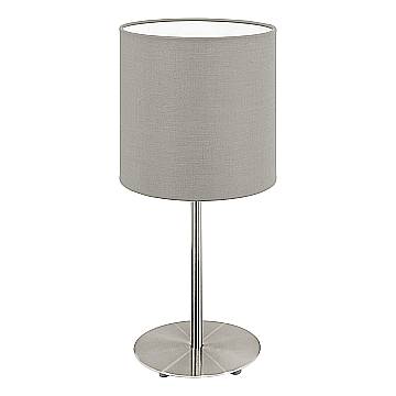 Lampada Da Tavolo Moderna Pasteri Acciaio Nichel Satinato 1 Luce E14