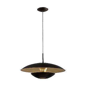 Lampadario A Sospensione Contemporaneo Nuvano Acciaio Marrone Oro 1 Luce E27