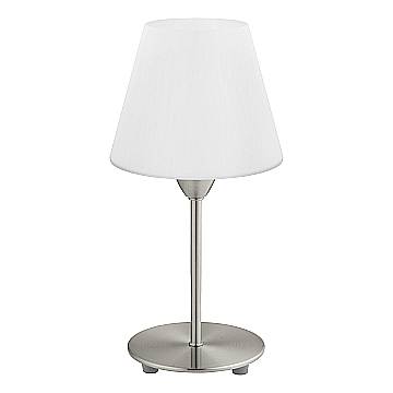 Lampada Da Tavolo Moderna Damasco 1 Acciaio Nichel Satinato 1 Luce E14