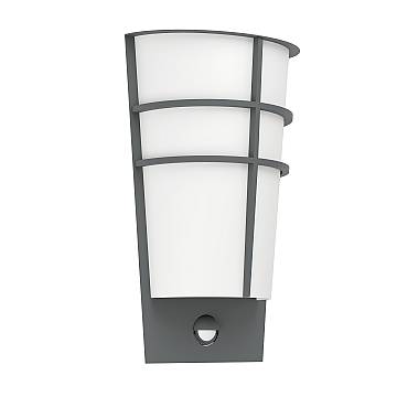 Applique Esterno Sensore Breganzo 1 Metallo Grigio Policarbonato Bianco Led Applique Esterno Sensore Breganzo 1 Metallo Grigio Policarbonato Bianco Led