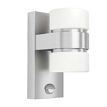 Applique Esterno Moderna Atollari Alluminio Argento Policarbonato Bianco Led