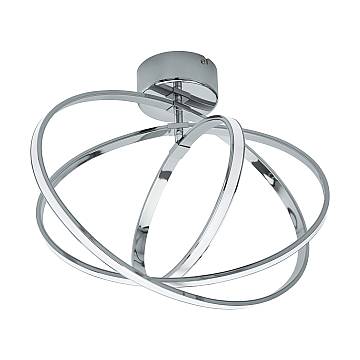 Plafoniera Minimal Selvina Alluminio Cromo Luce Led Integrato 28W