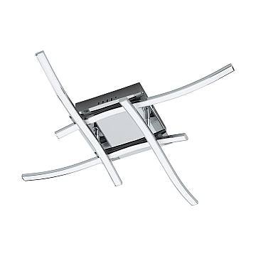 Plafoniera Moderna Valmora Alluminio Cromo Luce Led Integrato 18W Plafoniera Moderna Valmora Alluminio Cromo Luce Led Integrato 18W