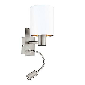 Applique Moderna Pasteri Acciaio Nichel Satinato 1 Luce E27 Applique Moderna Pasteri Acciaio Nichel Satinato 1 Luce E27