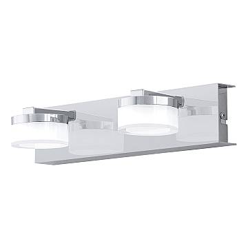Applique Contemporanea Romendo 1 Acciaio Cromo 2 Luci Led Integrato 7,2W Ip44
