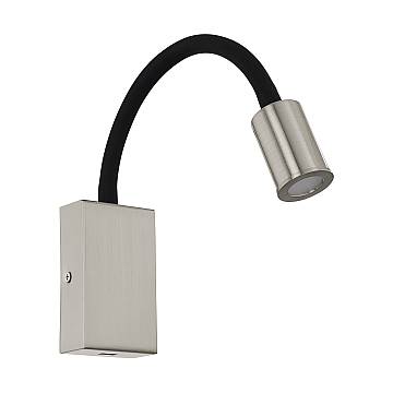 Applique Moderna Tazzoli Acciaio Nichel Satinato Luce Led Integrato 3,8W Applique Moderna Tazzoli Acciaio Nichel Satinato Luce Led Integrato 3,8W