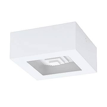 Plafoniera Moderna Ferreros Acciaio Bianco 1 Luce Led Integrato 6,3W