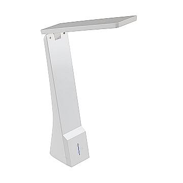 Lampada Da Tavolo Moderna La Seca Policarbonato Bianco Luce Led Integrato 1,8W