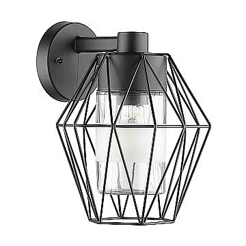 Applique Esterno Contemporanea Canove Metallo Nero 1 Luce E27