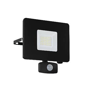 Faretto Esterno Moderno Faedo 3 Alluminio Nero Sensore Led H19Cm