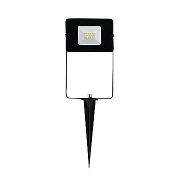 Luce Con Picchetto Esterno Moderno Faedo 4 Alluminio Nero Vetro Bianco Led