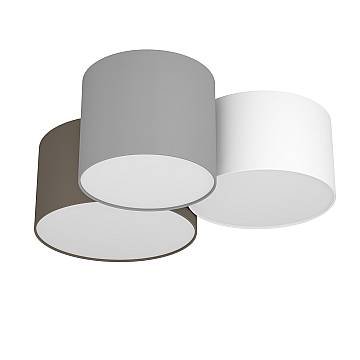 Plafoniera Contemporanea Pastore Acciaio Bianco 3 Luci E27 Plafoniera Contemporanea Pastore Acciaio Bianco 3 Luci E27