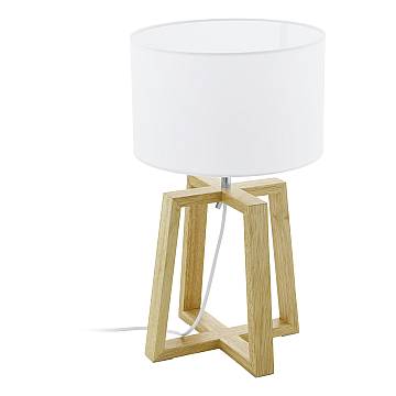 Lampada Da Tavolo Moderna Chietino 1 Legno Marrone Legno 1 Luce E27