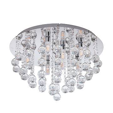 Plafoniera Moderna Almonte Acciaio Cromo 8 Luci G9 3W Plafoniera Moderna Almonte Acciaio Cromo 8 Luci G9 3W