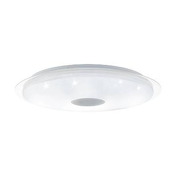 Plafoniera Moderna Lanciano Acciaio Bianco Luce Led Integrato 36W