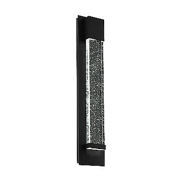 Applique Esterno Moderna Villagrazia Alluminio Nero Led H40Cm