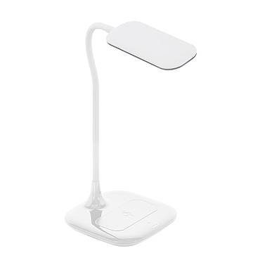 Lampada Da Tavolo Moderna Masserie Policarbonato Bianco Luce Led Integrato 3,4W