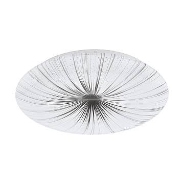 Plafoniera Contemporanea Nieves Acciaio Bianco Luce Led Integrato 19,5W