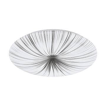 Plafoniera Contemporanea Nieves Acciaio Bianco 7 Luci Led Integrato 4,4W