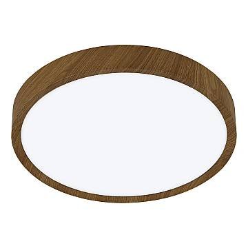 Plafoniera Contemporanea Musurita Policarbonato Noce Luce Led Integrato 14,6W