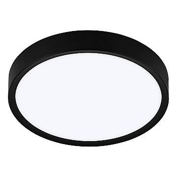 Plafoniera Contemporanea Musurita Policarbonato Nero Luce Led Integrato 14,6W