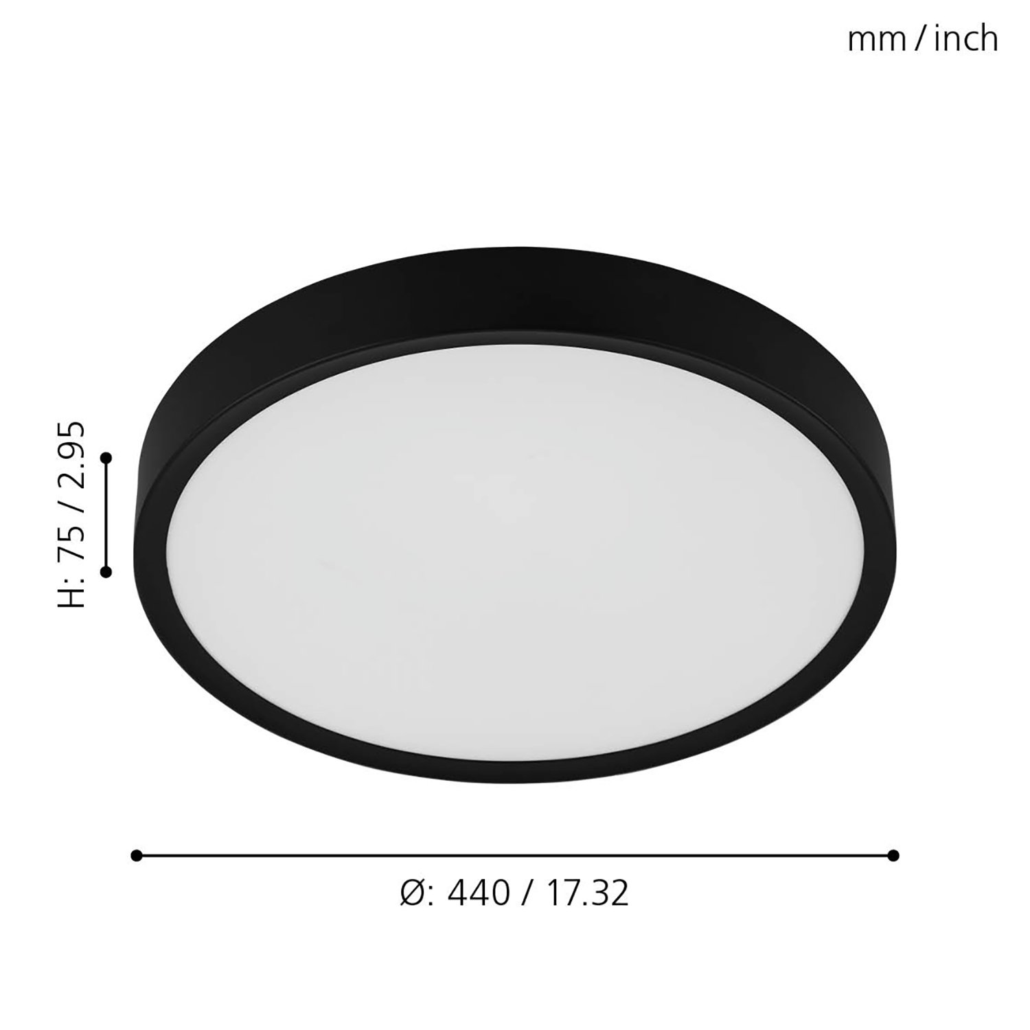 Plafoniera Contemporanea Musurita Policarbonato Nero 6 Luci Led Integrato 5,5W 98604
