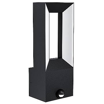 Applique Esterno Moderna Riforano Alluminio Nero Led