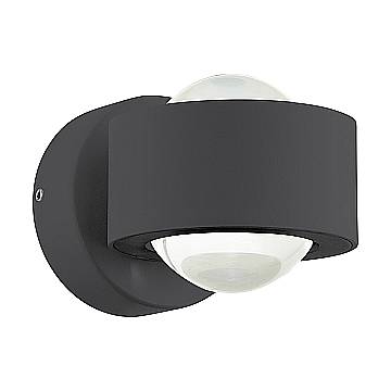Applique Esterno Moderna Treviolo Alluminio Grigio Led