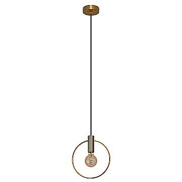 Lampadario A Sospensione Contemporaneo Manizales Acciaio Ottone 1 Luce E27