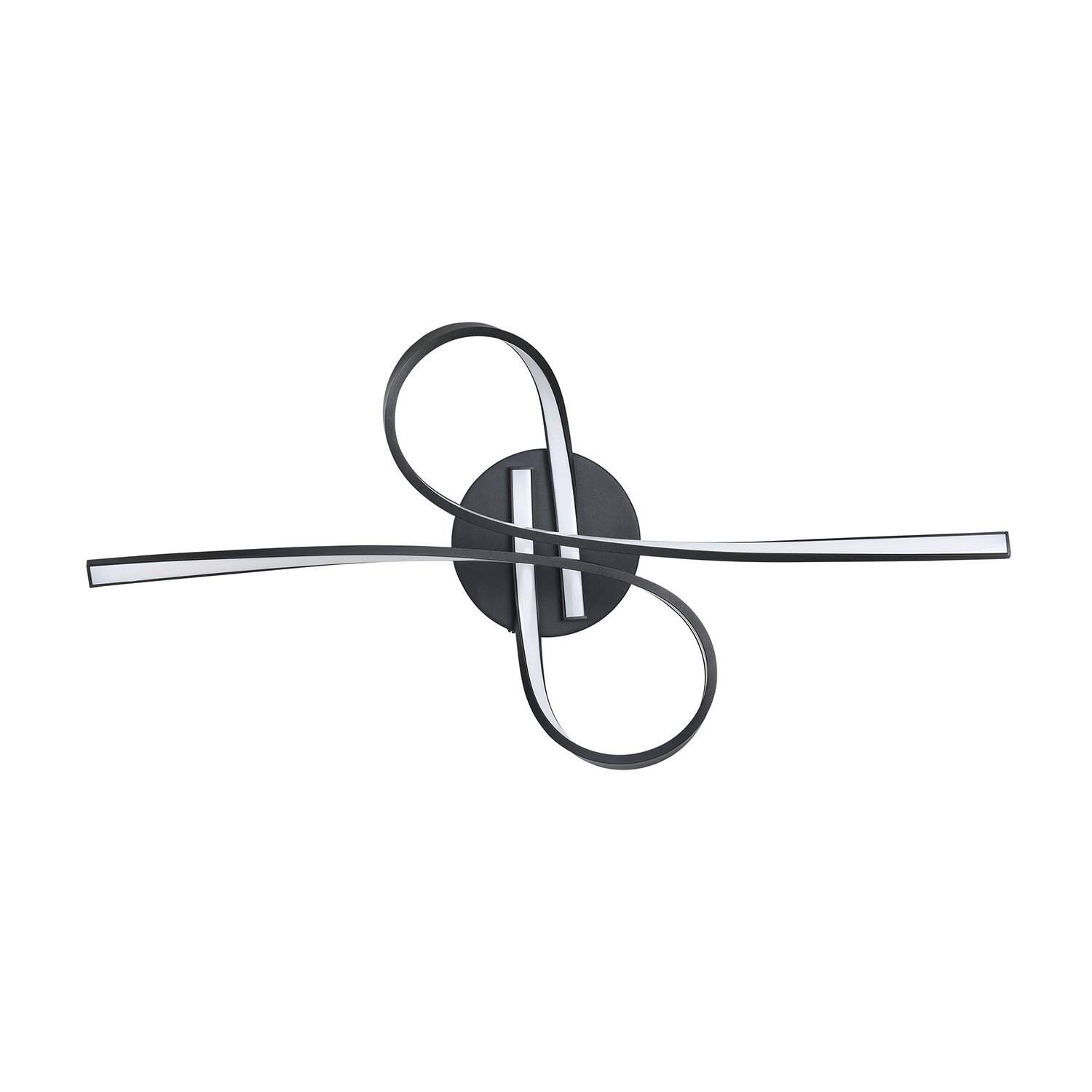 Plafoniera Minimal Selvina 1 Acciaio Nero Luce Led Integrato 19W 99323