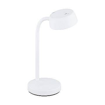 Lampada Da Tavolo Moderna Cabales Policarbonato Bianco Luce Led Integrato 4,6W