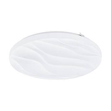 Plafoniera Moderna Benariba Acciaio Bianco Luce Led Integrato 14,6W
