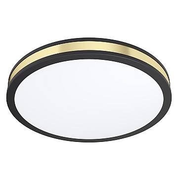 Plafoniera Moderna Pescaito Acciaio Nero Luce Led Integrato 19,5W
