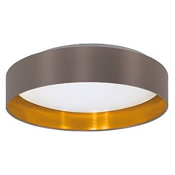 Plafoniera Contemporanea Maserlo 2 Policarbonato Bianco Luce Led Integrato