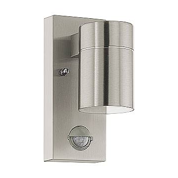 Applique Esterno Moderna Riga 5 Acciaio Argento Vetro Bianco Led