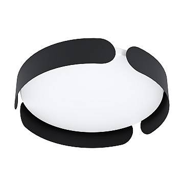 Plafoniera Moderna Valcasotto Acciaio Nero Luce Led Integrato 20W Plafoniera Moderna Valcasotto Acciaio Nero Luce Led Integrato 20W